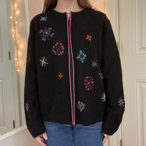 Zip Up Wool Sweater - Picture 6 of 10